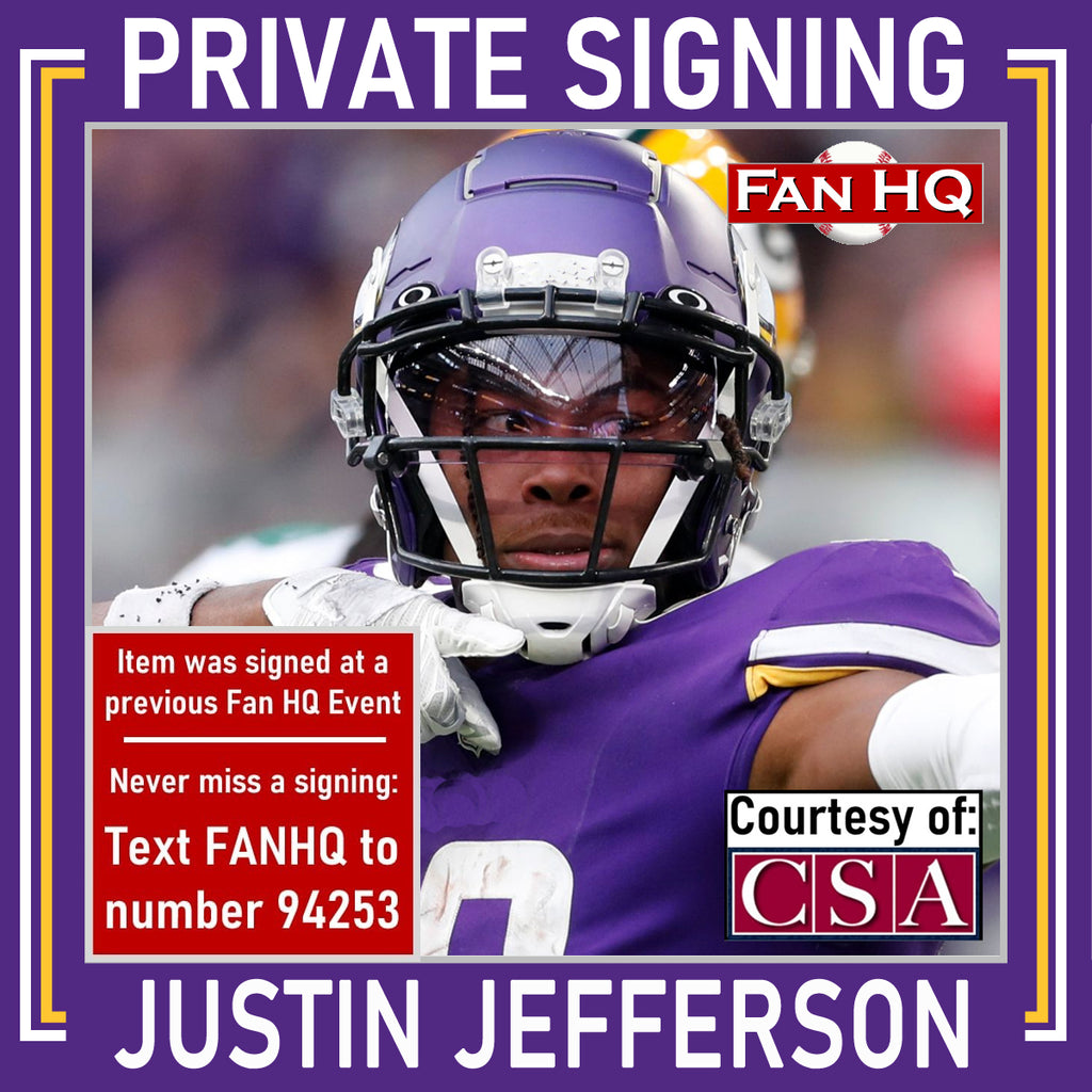 Justin Jefferson Autographed Minnesota Vikings Speed Mini Helmet Autographs FanHQ
