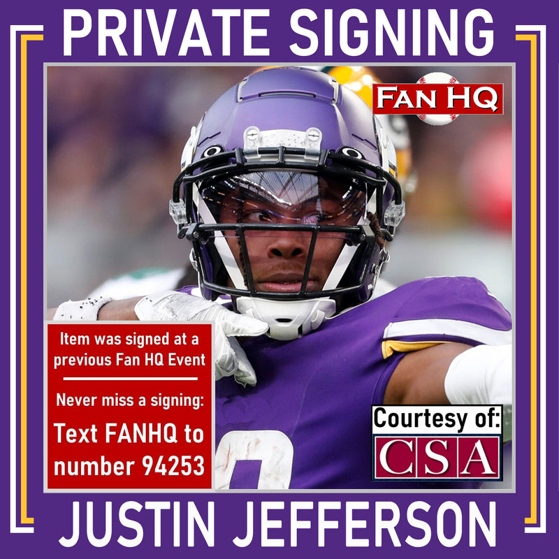 authentic signed football helmets Justin Jefferson Autographed Minnesota Vikings Speed Mini Helmet – Fan HQ