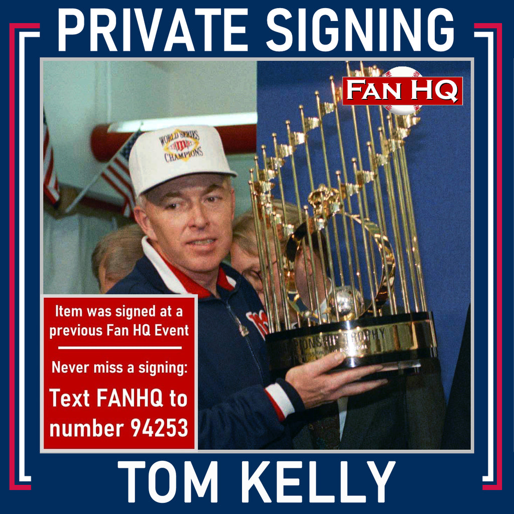 Tom Kelly Autographed 1992 All Star Game OMLB Baseball Minnesota Twins Autographs Fan HQ