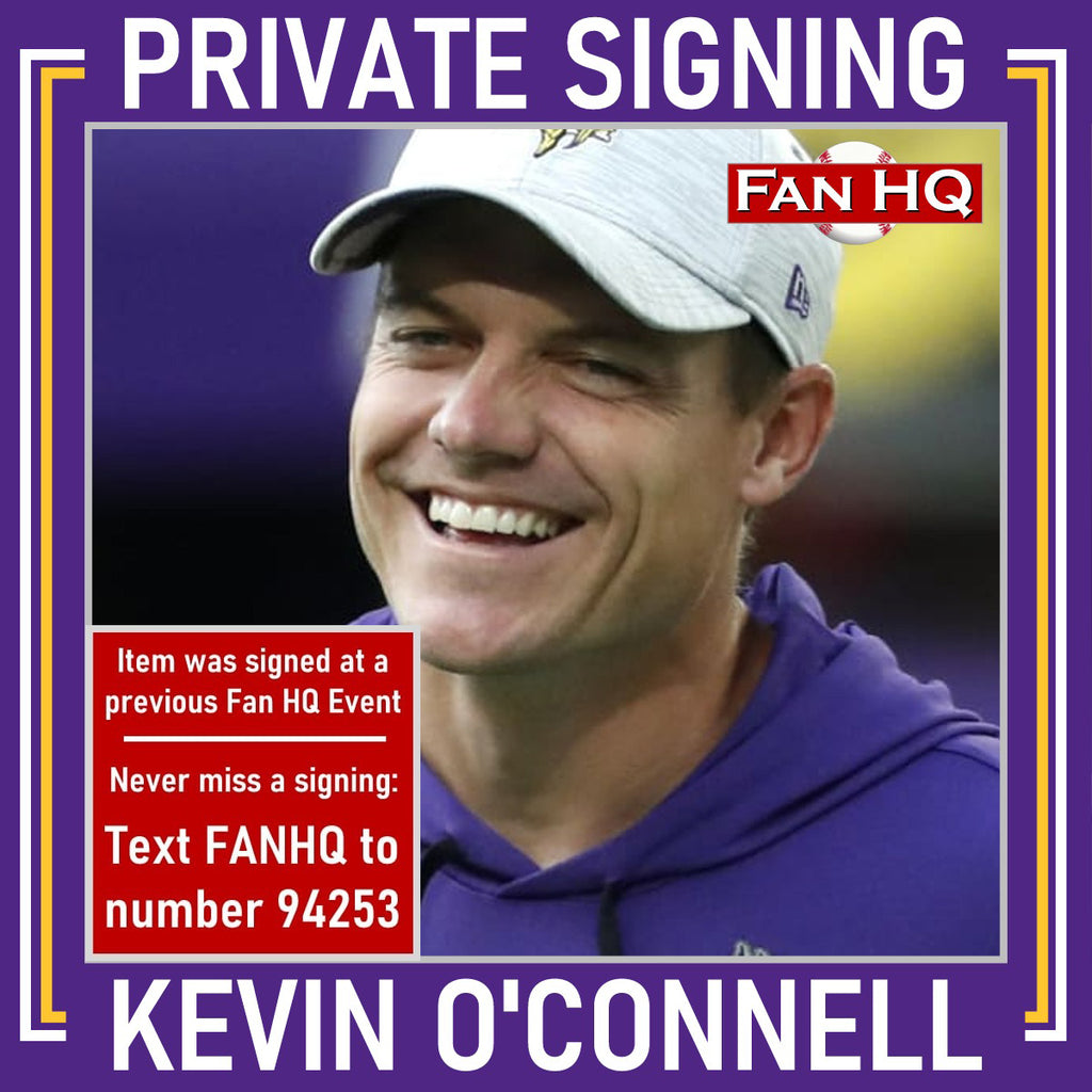 Kevin O'Connell Autographed Minnesota Vikings Speed Mini Helmet w/ COTY 24 Inscription Autographs Fan HQ