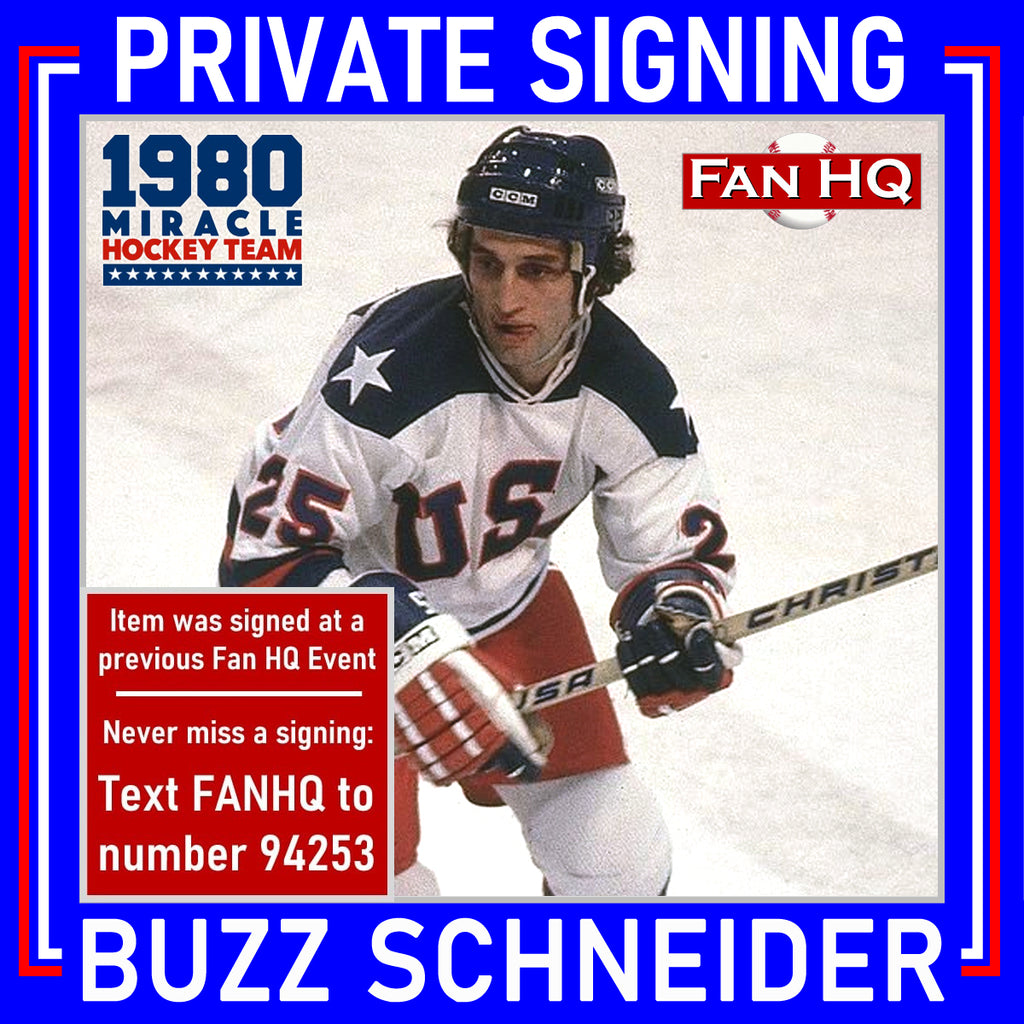 Buzz Schneider Autographed Miracle On Ice Puck Autographs Fan HQ