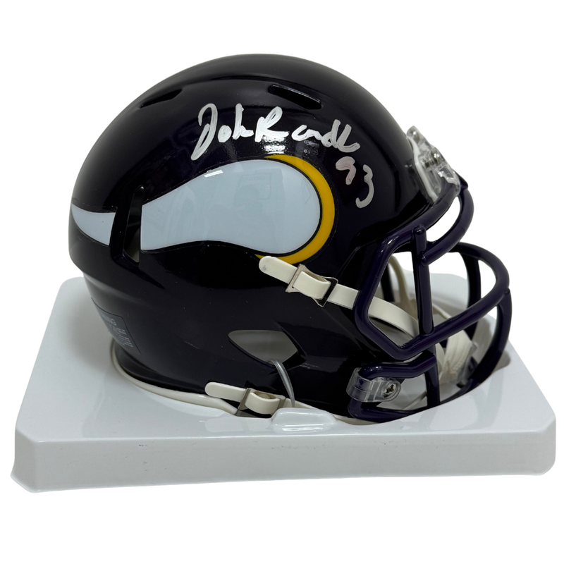 John Randle Signed Purple Speed Mini Helmet w/ 'HOF 10'