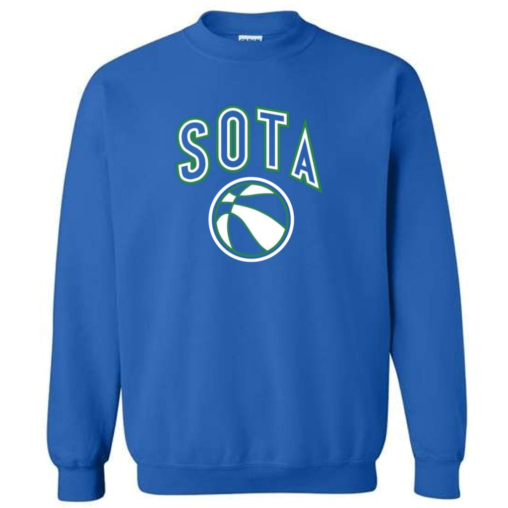 PRE-ORDER: Sota Retro Basketball Blue Pullover Crewneck Sweatshirts Fan HQ   