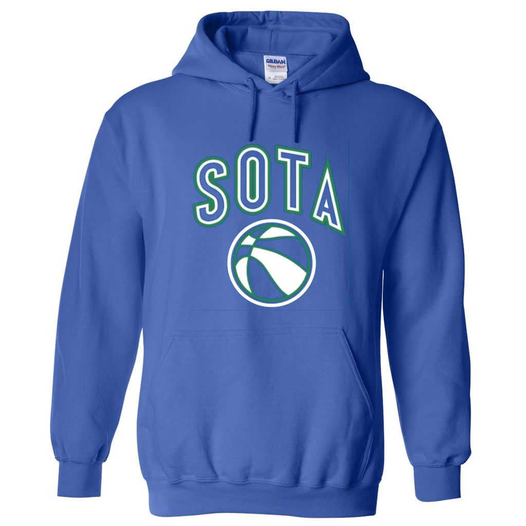 Sota Retro Basketball Blue Pullover Hoodie Sweatshirts Fan HQ   