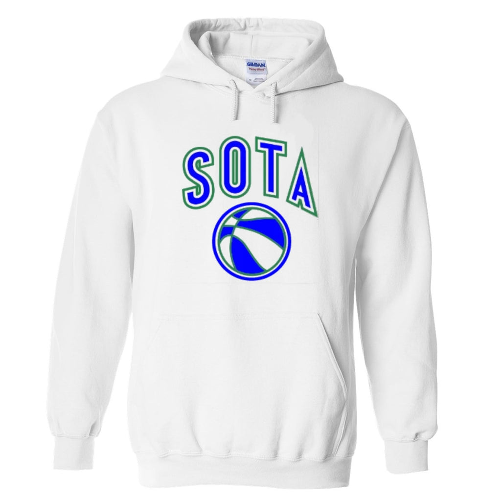 Sota Retro Basketball White Pullover Hoodie Sweatshirts Fan HQ   