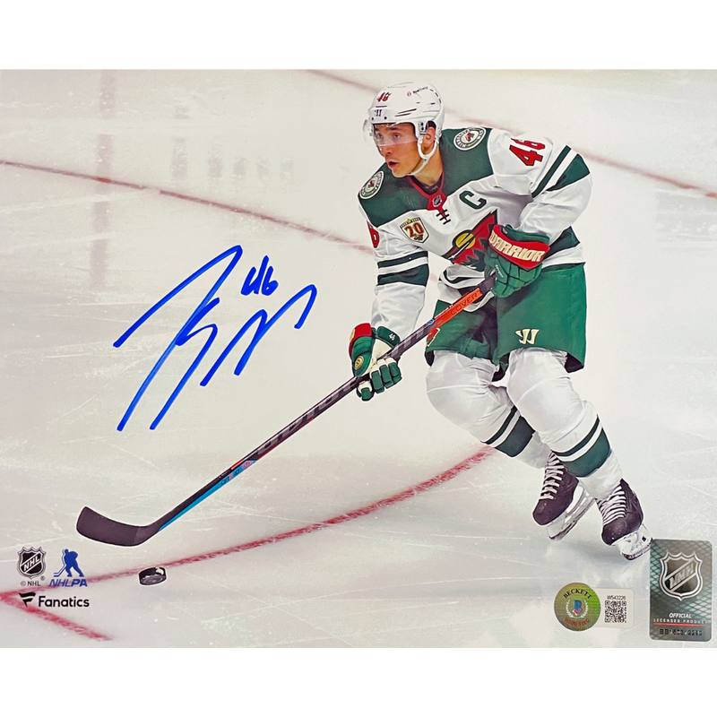 Jared Spurgeon Autographed Minnesota Wild 8x10 Ice Photo Autographs FanHQ   