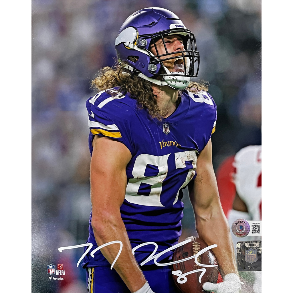 T.J. Hockenson Autographed Minnesota Vikings 8x10 Photo Autographs FanHQ   