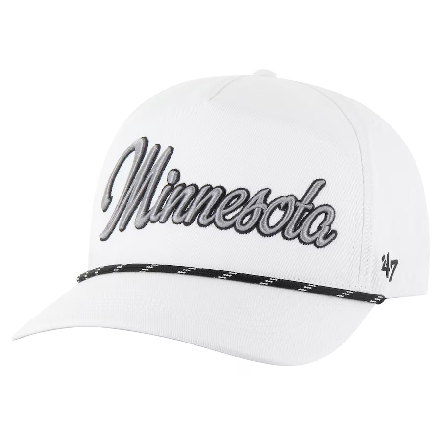 Minnesota Twins '47 Brand Hitch White Speckle Adjustable Rope Hat Hats 47 Brand