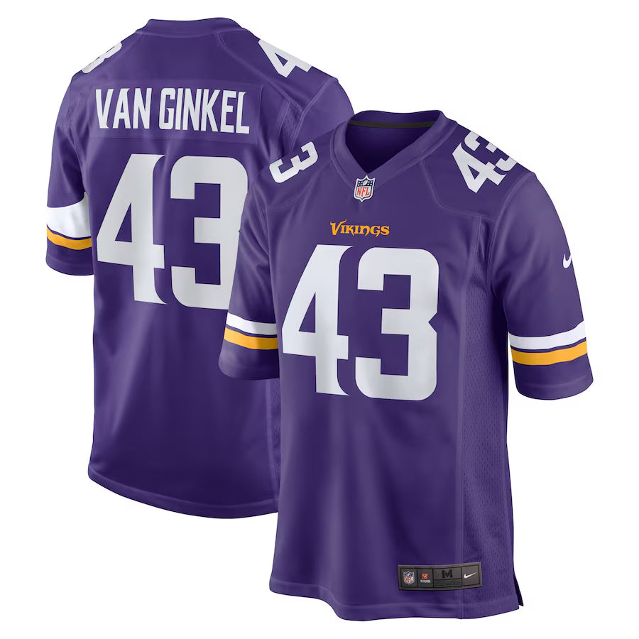 AVAILABLE IN-STORE ONLY! Andrew Van Ginkel Minnesota Vikings Purple Nike Game Jersey Jersey Nike