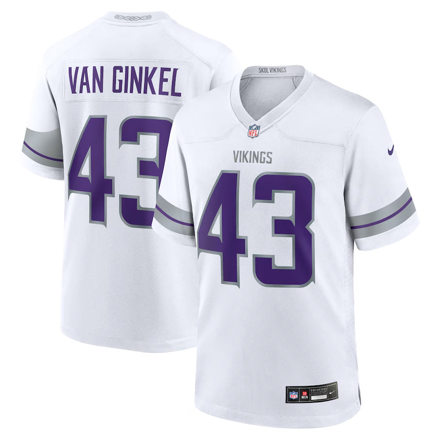 AVAILABLE IN-STORE ONLY! Andrew Van Ginkel Minnesota Vikings White Nike Alternate Game Jersey Jersey Nike