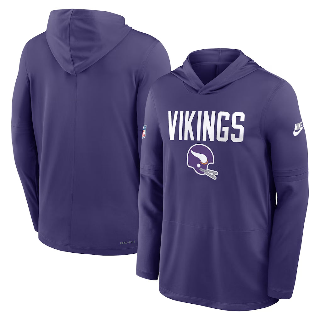 AVAILABLE IN-STORE ONLY! Minnesota Vikings Nike Purple Rewind Club Logo Light Weight Hoodie Sweatshirts Nike