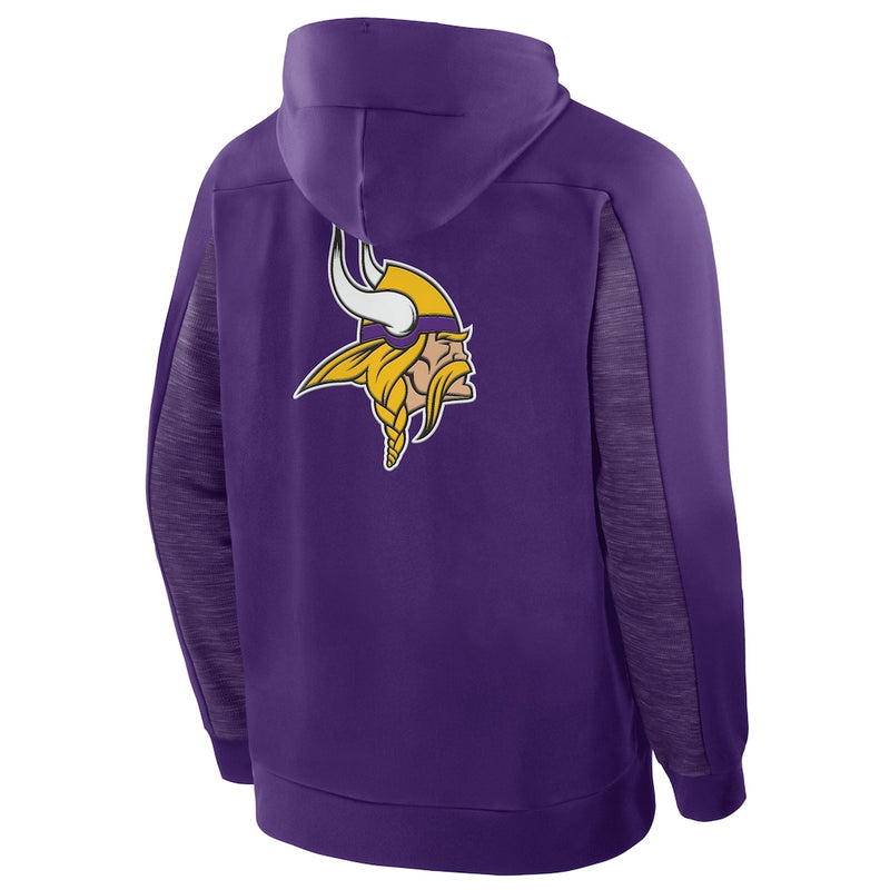 ウェア vikings Minnesota Vikings Fanatics Purple Checkdown Pass Full-Zip Hoodie