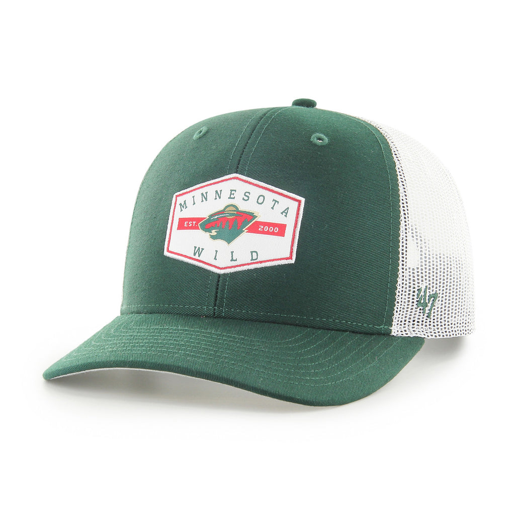 Minnesota Wild '47 Brand Green Convoy Trucker Adjustable Snapback Hat Hats 47 Brand   