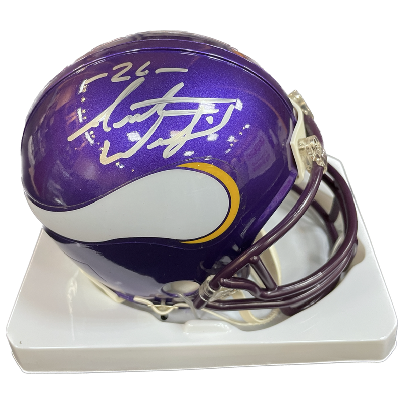 Antoine Winfield Autographed Minnesota Vikings Throwback Mini Helmet Autographs FanHQ   