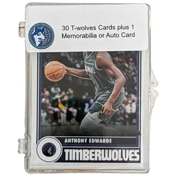 Minnesota Timberwolves 30 Basketball Card Mystery Box w/ 1 Autograph or Memorabilia Card