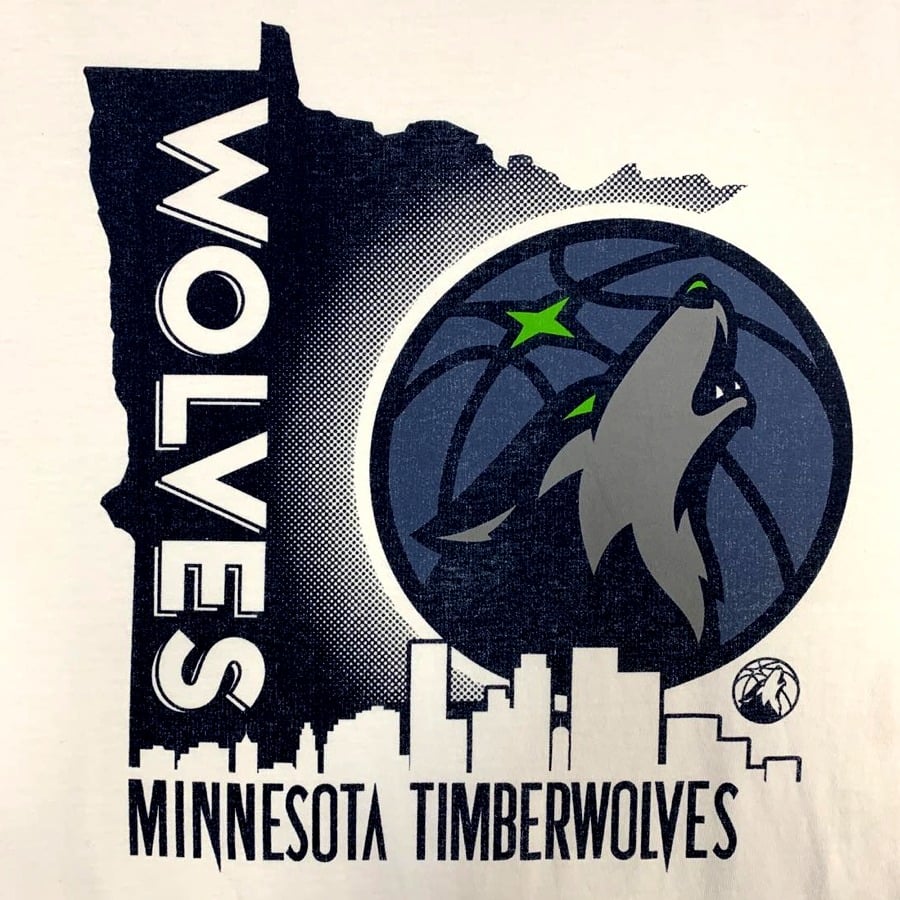 Minnesota Timberwolves '47 Brand Bone State with Logo Tee T-Shirts 47 Brand