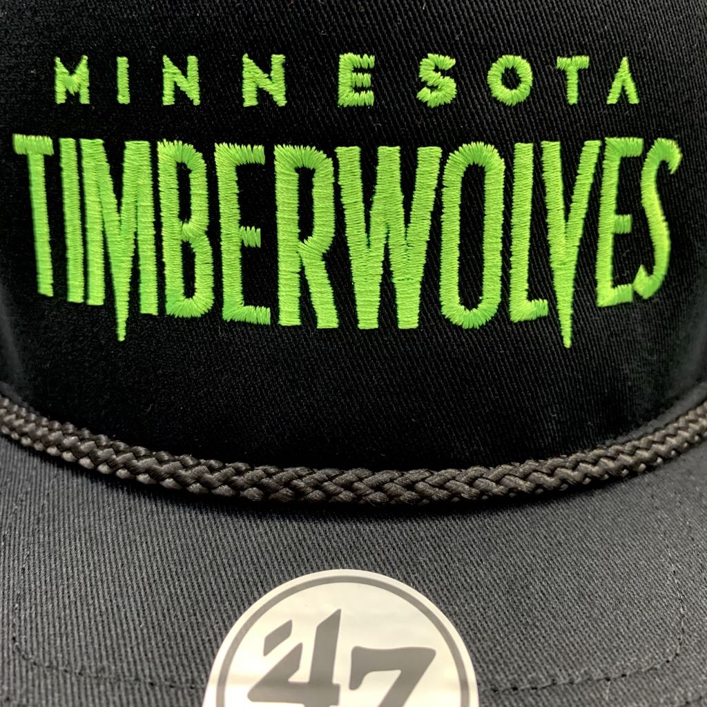 Minnesota Timberwolves '47 Hitch Black Adjustable Hat Hats 47 Brand