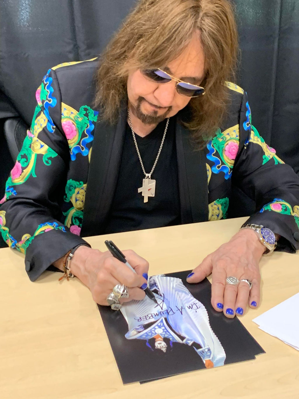 Ace Frehley Autographed & Inscribed "I'm A Plumber" 8x10 Photo Autographs FanHQ