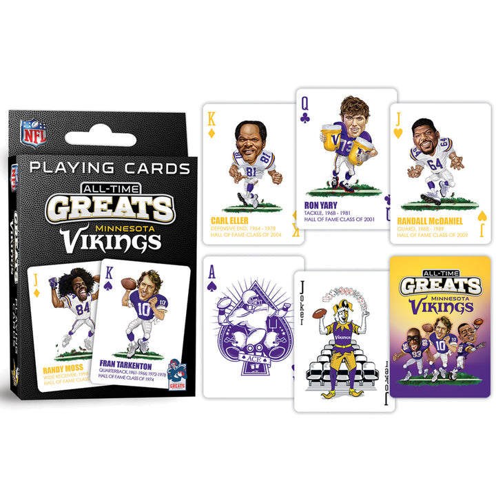 Minnesota Vikings All-Time Greats Playing Cards Collectibles Masterpieces