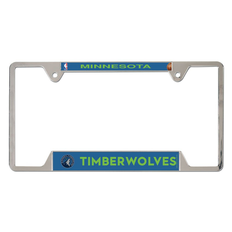 Minnesota Timberwolves Metal License Plate Frame Automotive Wincraft   
