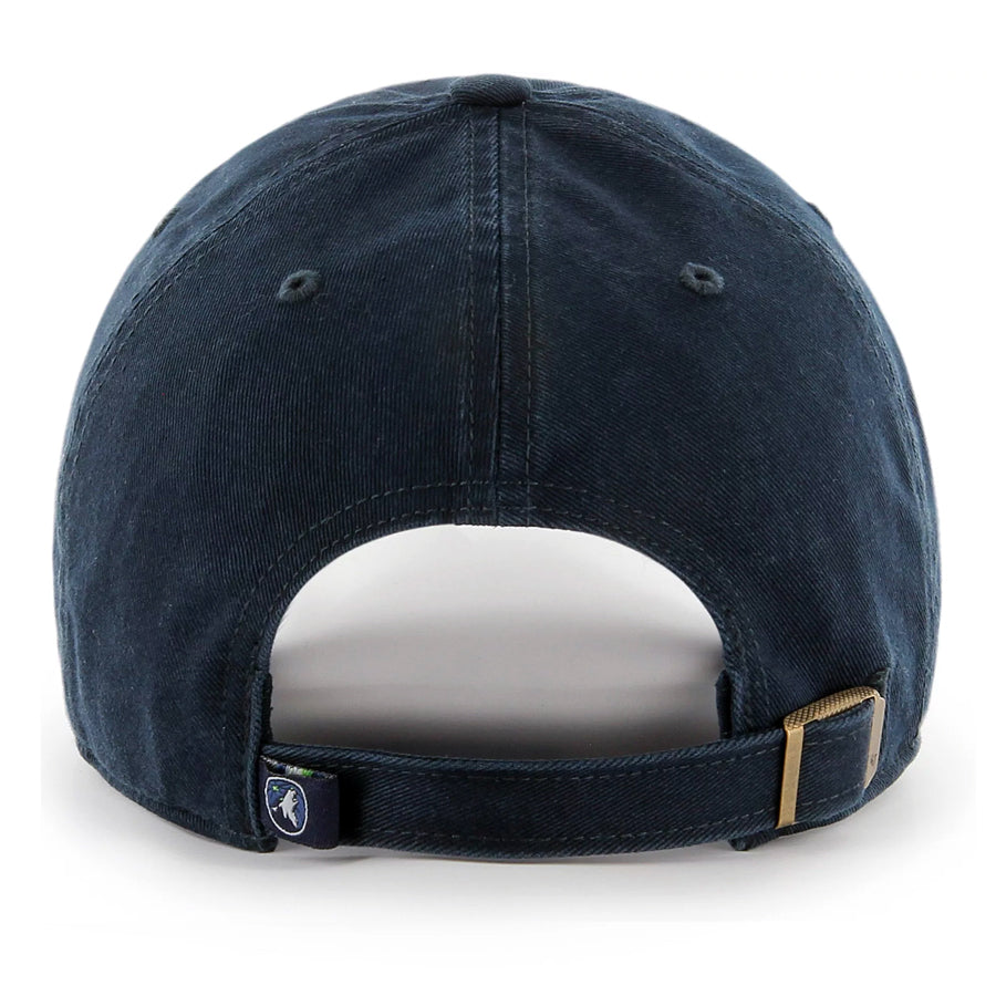 Minnesota Timberwolves '47 Clean Up Navy Logo Adjustable Hat Hats 47 Brand
