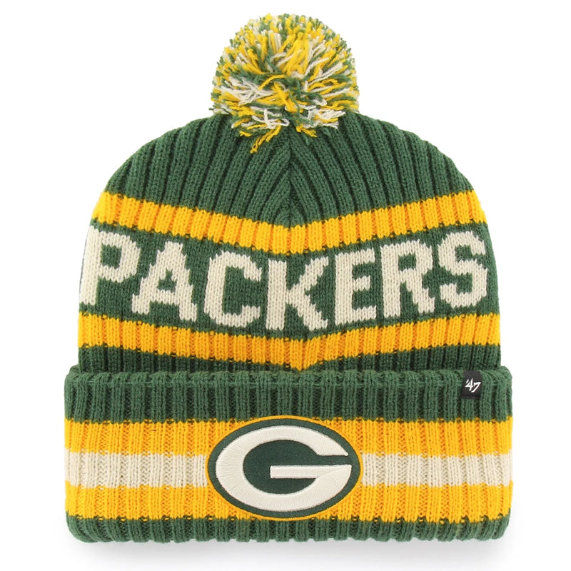 Green Bay Packers '47 Brand Bering Cuff Knit w/ Pom Hats 47 Brand   