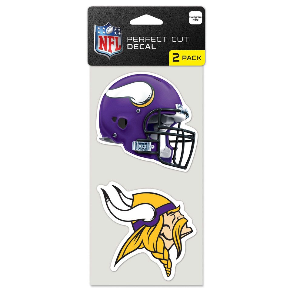 Minnesota Vikings 2-pack 4" x 4" Perfect Cut Color Decals Collectibles Wincraft   