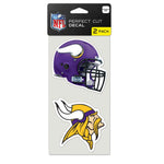 Minnesota Vikings 2-pack 4" x 4" Perfect Cut Color Decals Collectibles Wincraft   