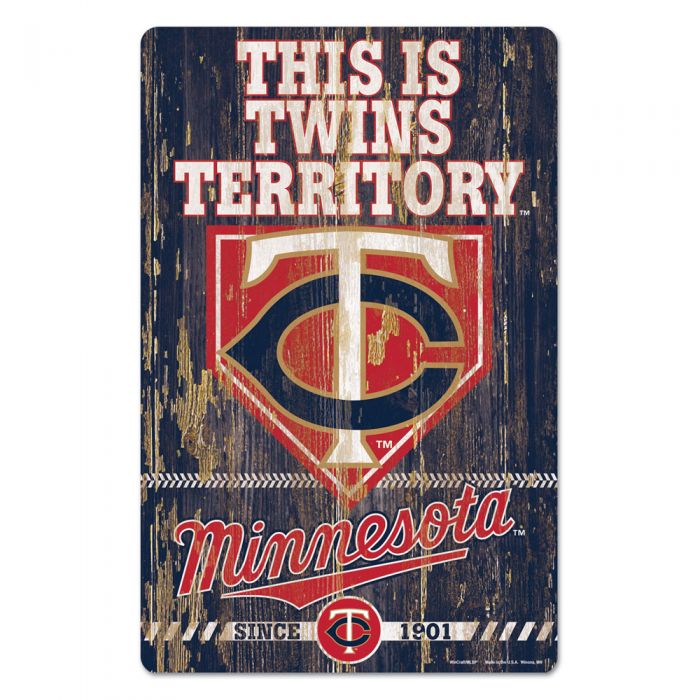 Minnesota Twins This Is Twins Territory 11" x 17" Wood Sign Collectibles Wincraft   