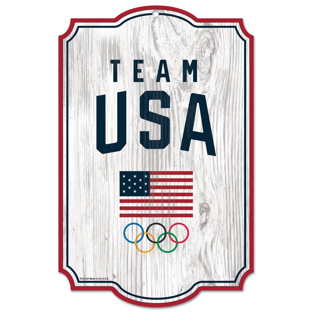 Team USA 11" x 17" Wood Sign Collectibles Wincraft   