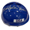 Neal Broten Autographed Royal Blue Mini Helmet "Miracle!" (#9/9) Autographs FanHQ   