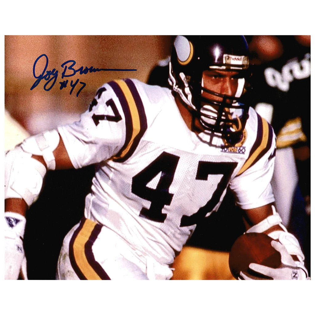Joey Browner Autographed Minnesota Vikings 8x10 Photo White Jersey Autographs FanHQ   