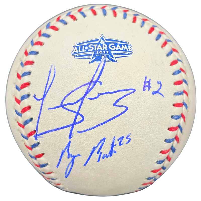 Byron Buxton & Luis Arraez Autographed 2022 All Star Game Baseball (Numbered Edition) Autographs FanHQ   
