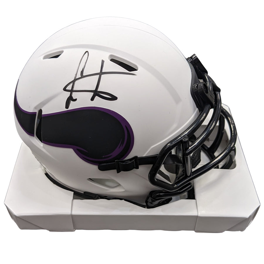 Cris Carter Autographed Minnesota Vikings Lunar Eclipse Mini Helmet Autographs Fan HQ   