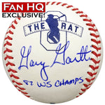 Gary Gaetti Autographed/Inscribed Fan HQ Exclusive Nickname "87 WS Champs" Baseball (Number 8/8) Autographs Fan HQ   