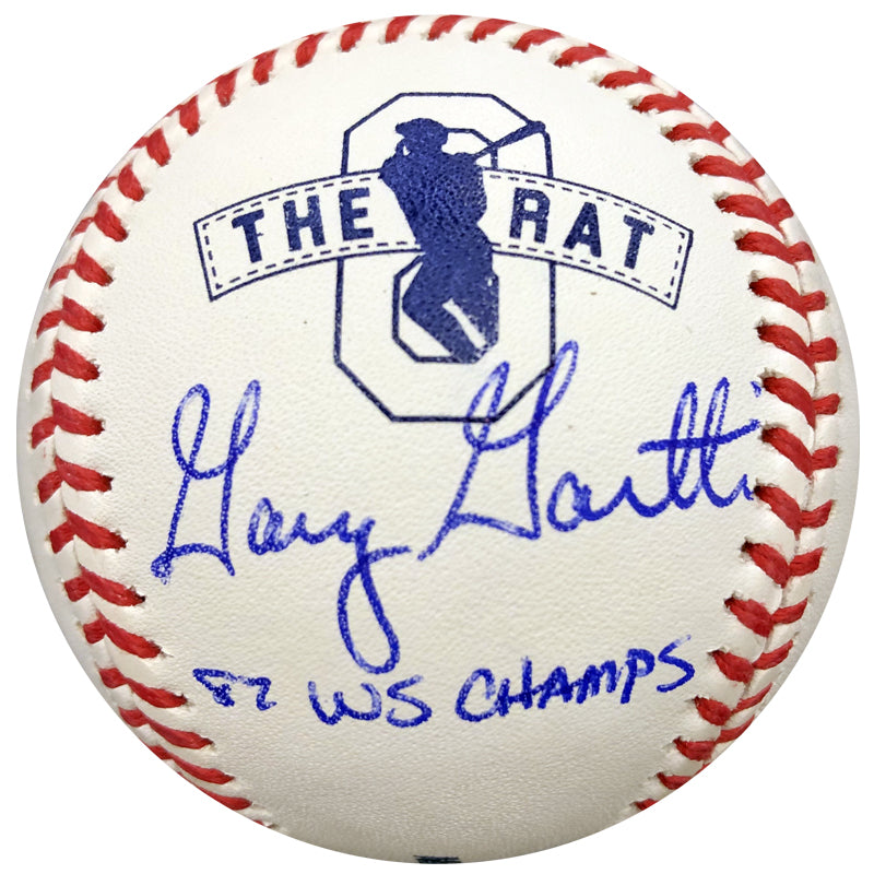Gary Gaetti Autographed/Inscribed Fan HQ Exclusive Nickname "87 WS Champs" Baseball (Number 1/8) Autographs Fan HQ   