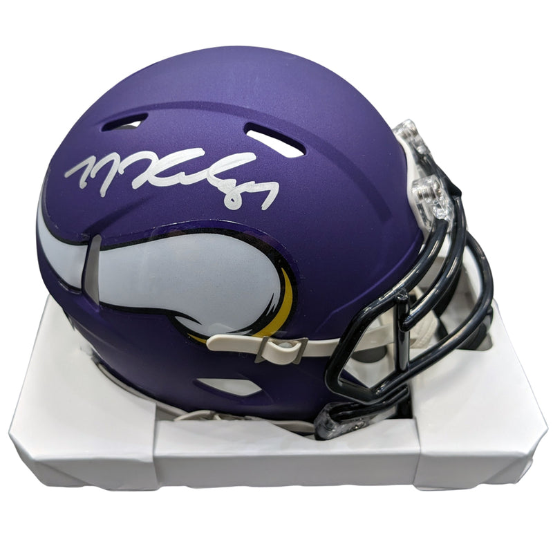 T.J. Hockenson Autographed Minnesota Vikings Speed Mini Helmet Autographs FanHQ   