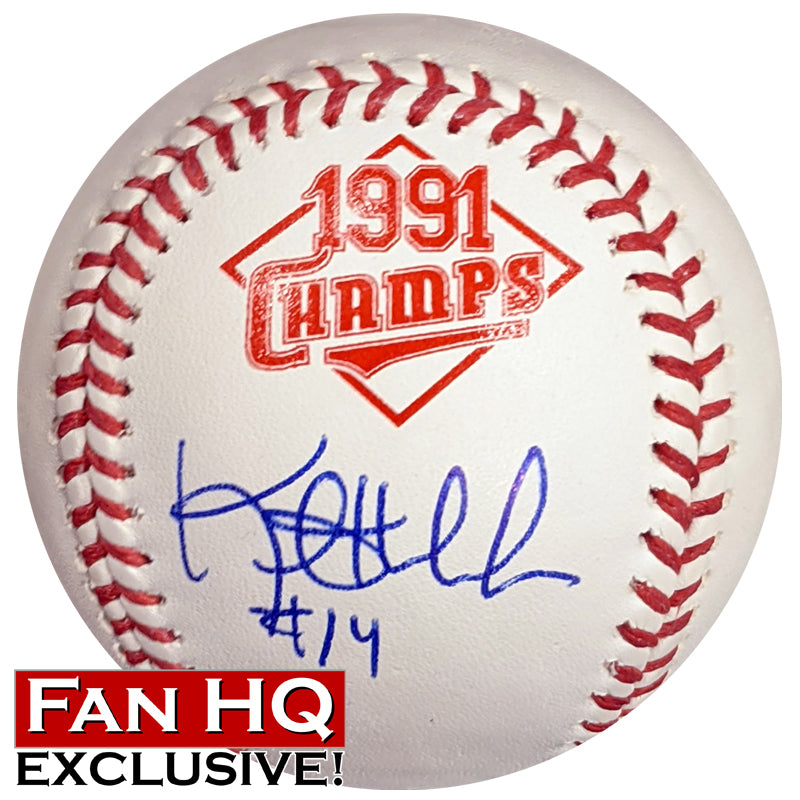 Kent Hrbek Signed and Inscribed 87/91 Champs Fan HQ Exclusive Number