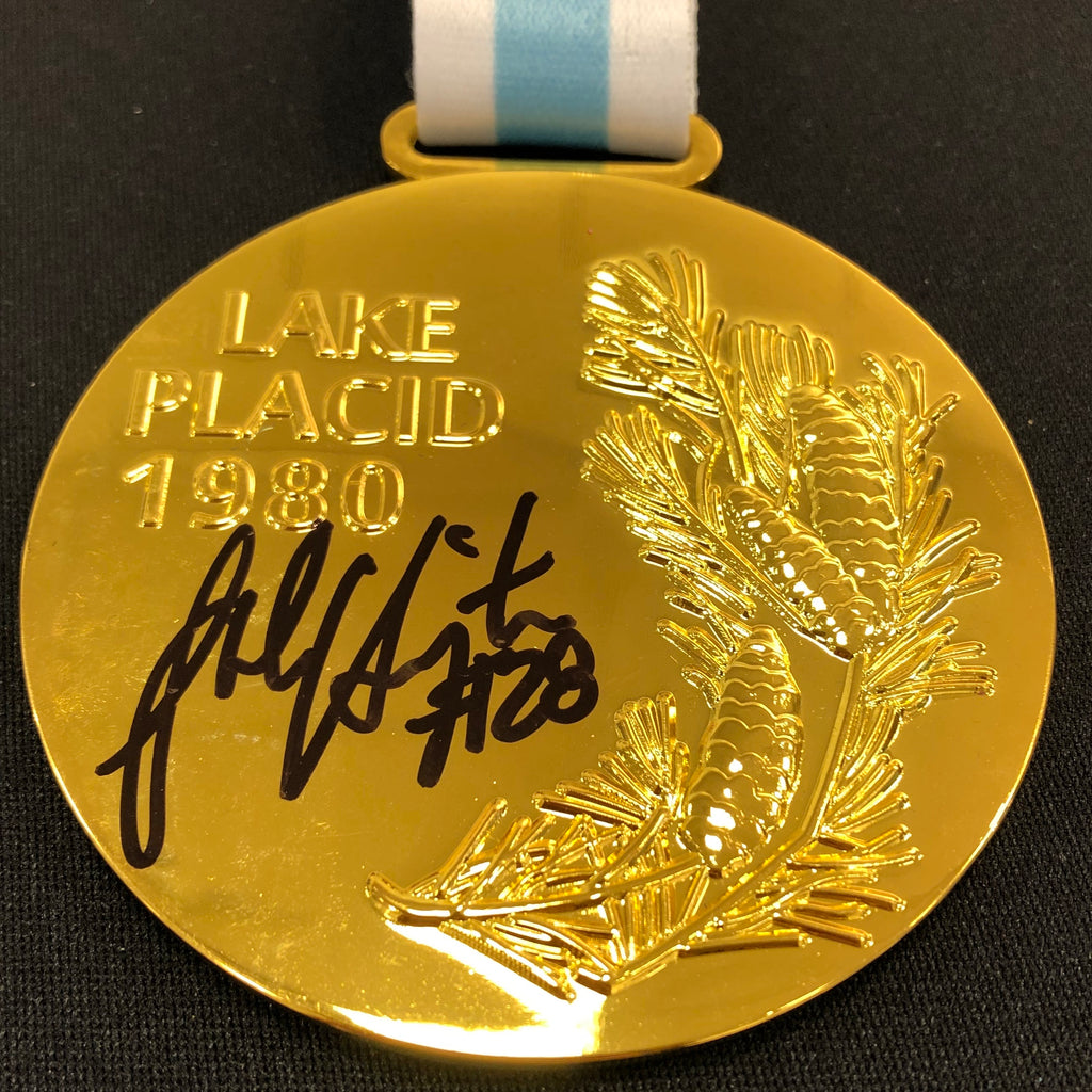 John Harrington Autographed Replica 1980 Gold Medal