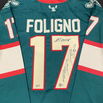 Marcus Foligno Autographed Fan HQ Exclusive SotaStick Art Moose! Jersey w/ Moose Inscription (Numbered Edition) Autographs FanHQ Standard Number (2-16)  