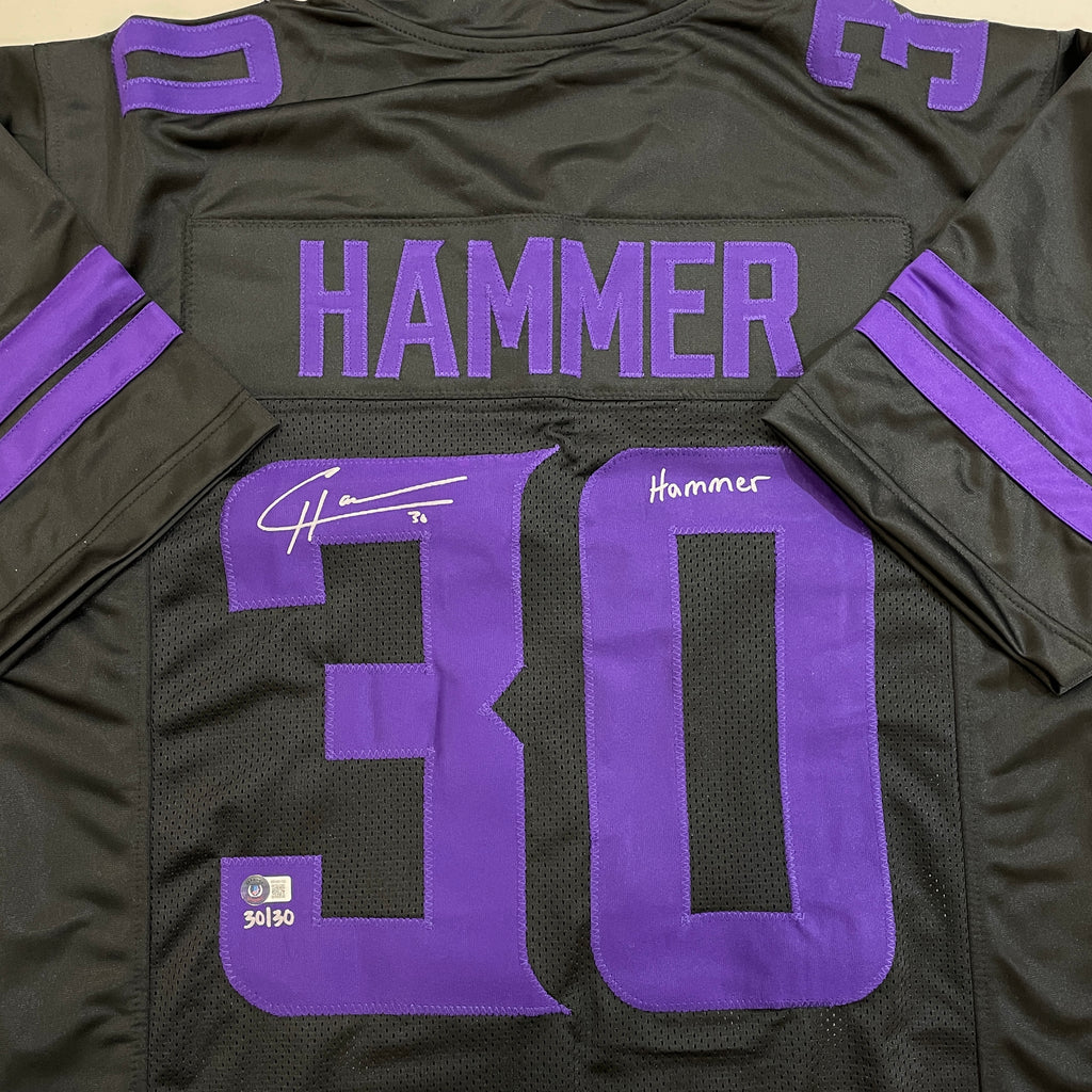 C.J. Ham Autographed Fan HQ Exclusive Blackout Nickname Jersey w/ Hammer Inscription (Numbered Edition) Autographs FanHQ Number 30/30  