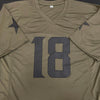 Justin Jefferson Autographed Army Green Pro-Style Jersey Autographs FanHQ   