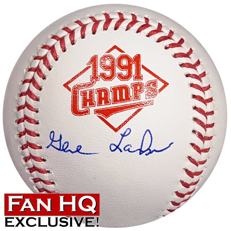 Gene Larkin Autographed Fan HQ Exclusive 1991 Champs Baseball Minnesota Twins Autographs Fan HQ   