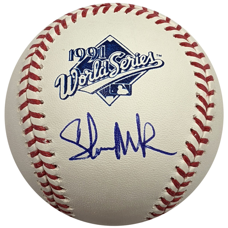 Shane Mack Autographed 1991 World Series Baseball Minnesota Twins Autographs Fan HQ   