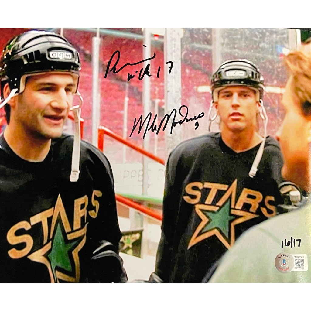 Mike Modano and Basil McRae Autographed 8x10 Photo (Numbered Edition) Autographs Fan HQ Standard Number (2-8 | 10-16)  