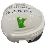 Mike Modano Autographed SotaStick Art North State Mini Helmet (Numbered Edition) Autographs FanHQ Number 9/9 w/ Inscription  