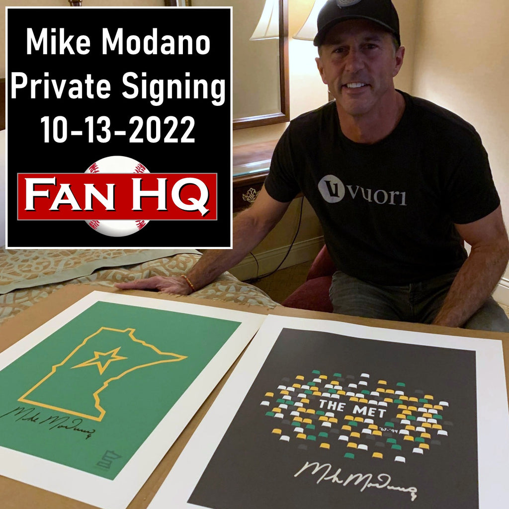 Mike Modano Autographed SotaStick 20x24 North State Print (Numbered Edition) Autographs FanHQ   