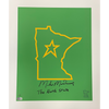 Mike Modano Autographed SotaStick 20x24 North State Print (Numbered Edition) Autographs FanHQ Number 1/9  