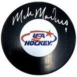 Mike Modano Autographed USA Hockey Puck Autographs FanHQ   