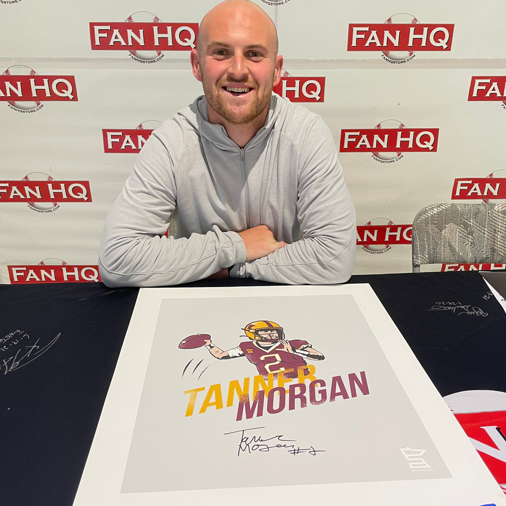 Tanner Morgan Autographed SotaStick 20x24 Print Autographs FanHQ   